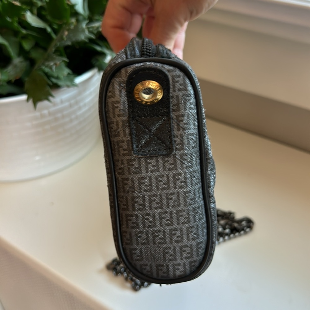 Authentic FENDI clutch with added chrome unbranded chain. - Picture 3 of 9